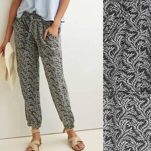 Anthropologie Rhys Utility Linen Printed Jogger Pants Drawstring Medium